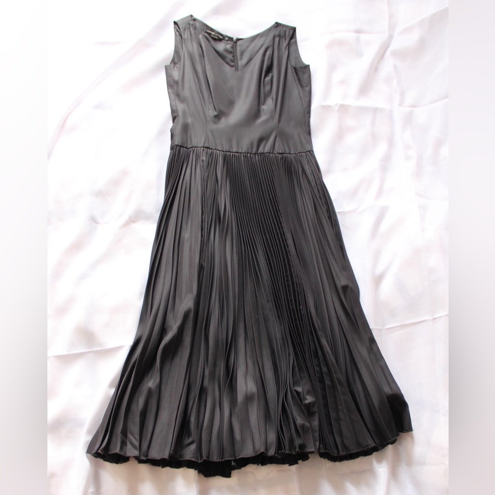 Adrienne Vittadini Black Silk Blend Cocktail Dress